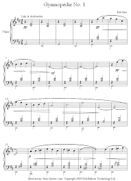 Satie Gymnopedie No 1 Sheet Music For Piano Sheet Music Piano Sheet Music Piano