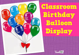 Classroom Birthday Balloon Display Editable Printable Classroom Displays Teacher Resources Classroom Birthday Birthday Chart Classroom Birthday Display