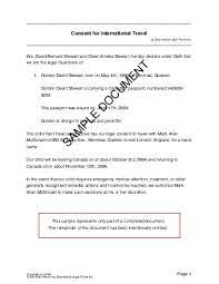 Our notary service brings many benefits. Child Travel Consent Canada Legal Templates Agreements Contracts And Forms