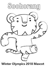 Winter Olympics 2018 Mascot Coloring Page Soohorang Olympics 2018 Coloring Pages 2018 Olympic Winter Olympics Summer Olympics Activities Winter Olympic Games