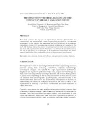 Asian journal of management (ajm) (issn: Pdf The Impacts Of Structure Climate And Self Efficacy On Stress A Malaysian Survey