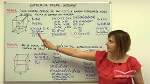 Zapremina Prizme Vezbanje Matematika Iii Youtube