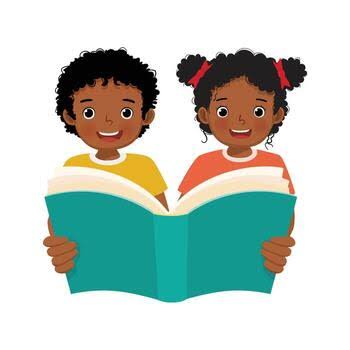 Black Kids Reading Vector Art, Icons, and Graphics for Free Download