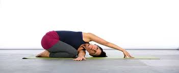 Child S Pose With A Twist Acefitness Org Yoga Routine Gym Workouts Healthy Body