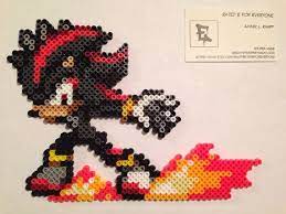 Shadow The Hedgehog Perler Bead Sprite By Ratedeforeveryone Plantillas Hama Beads Perler Beads Ideas Perlas Fusibles I am a huge sonic fan and i made this on grid paper!!! shadow the hedgehog perler bead sprite