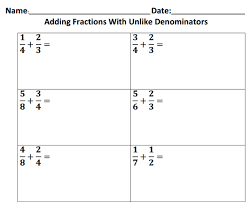 We did not find results for: Adding Fractions With Unlike Denominators Accuteach
