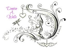 D letter with star tattoo design for ankle. Letter D Tattoos