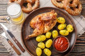 Half Roasted Chicken with Red Sauce