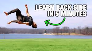 Learn How to Backflip Side In 5 Minutes - Less Scary Back flip On Ground  Tutorial - YouTube