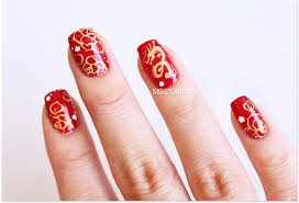 Lunar New Year Nail Art New Years Nail Art New Year S Nails Nail Art