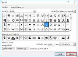 How To Insert Music Symbols In A Word Document Music Education Resources Microsoft Word Document Music Symbols