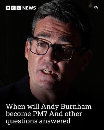 Andy Burnham will take over from Keir Starmer as Labour leader on Friday  but it won't mean he's UK prime minister yet. Find out more:  https://bbc.in/44AzQdW