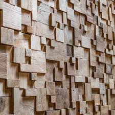 Revestimiento Mosaico De Teca Reciclada Natural 30x30cm Revestimiento De Paredes Madera Revestimiento Madera Teca