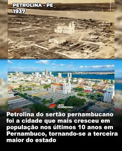 Com maior crescimento absoluto, Petrolina, no Sertão do São Francisco, foi o município com o maior aumento populacional em números absolutos de Pernambuco nos últimos 10 anos. A cidade cresceu 31,6%, saltando
