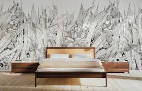 Black And White Tropical Mural Wallpaper Write To Us By Click Request A Custom Order To Get Special Offer Order Process Refer To The White Wallpaper Black And White Wallpaper Outdoor Metal Wall Decor