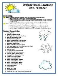 Weather Project Based Learning Project Based Learning Project Based Learning Elementary Weather Projects