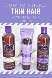 Before And After Biotin And Collagen Thickening Shampoo Hask S New Biotin Boost Thickening Collection Features A Triple Threat Of Ingredients Sure To Give Fine L Hair Thickening Thickening Shampoo Healthy Hair Care
