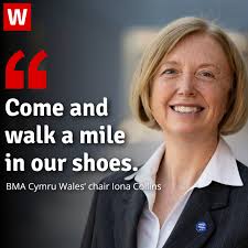 A top doctor has spoken out about the state of the NHS, urging those who  can make change to step out of their offices and see it for themselves. Iona  Collins said: "