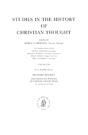 STUDIES IN THE HISTORY CHRISTIAN THOUGHT