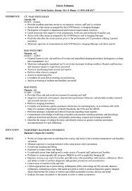 Rad Tech Resume Samples Velvet Jobs