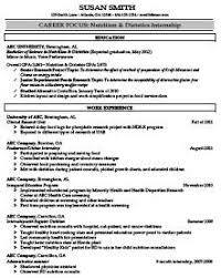 Rd Resume Examples Note To Self Internship Supervised Clinical Experience Resume Examples Career Information Job Hunting