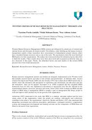 The statistics are compiled based on the data obtained from the national registration department (nrd), state religious department (jain), the department. Pdf Western Trends Of Human Resources Management Theories And Practices