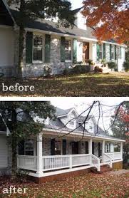 Before And After 7 Sensational Front Porch Additions Facade Maison Maison Canadienne Et Maisons Exterieures
