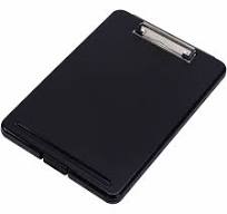 Business Source Storage Clipboard - 8 1/2" x 11" Sheet Size - Plastic -  Black - 1 Each