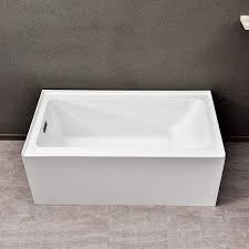 Bellwether bath tub 60 l x 30 1/4 w cast iron soaking for three wall alcove installations with integral apron and right drain. 7 Best Alcove Bathtubs Updated For 2021 1 Guide Review
