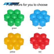 Set Of 20pcs Universal 17mm Plastic Car Wheel Nut Covers Bolt Caps For Volkswagen Vw Golf Mk4 Bora Passat Beetle Polo Audi Skoda Vw Golf Mk4 Skoda Volkswagen