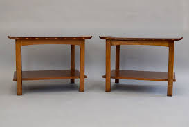 New, vintage and antique chinese coffee tables. Pair Of Lane Walnut Side Tables Asian Style With Inlays Sold Vintage Modern Maine