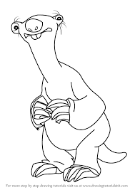 How to draw ice animals. Learn How To Draw Sid From Ice Age Ice Age Step By Step Drawing Tutorials