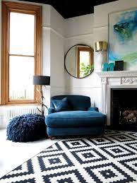 Big Blue Comfy Chair And Patterned Rug In Living Room 47 Park Avenue Yorkshire Www Angelinthenorth Com Rugs In Living Room Home Decor Living Room Designs