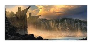 Argonath kapisi , krallar kapisi ve gondor kapisi da denir ama genelde krallarin sütunlari diye anilir. Lord Of The Rings The Argonath Pillars Of The Kings Print At Mighty Ape Nz