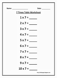 In this underwater adventure game titled seven times table practice, third graders get to practice multiplication in a fun and interactive way. Printable Multiplication Chart 7 Multiplication Table