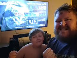 My lad and I playing out new tradition of a massive game of Halo between  Xmas and new year. My banished Vs his UNSC, Assault Big team battle, but