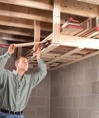 Overhead Lumber Rack Next Project Idea I Ll Just Talk About Lumber Storage Lumber Storage Rack Lumber Rack