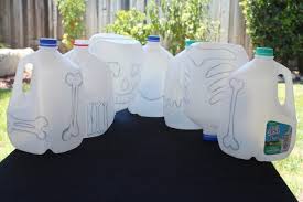 How To Make A Skeleton From Milk Jugs Ehow Halloween Milk Jugs Halloween Crafts Decorations Milk Jug Crafts