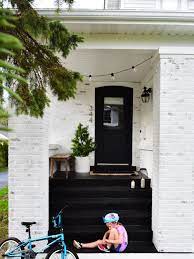 Choosing The Perfect Romabio Paint Color For Our Home Kindred Vintage Paint Concrete Patio Painted Concrete Steps Brick Steps