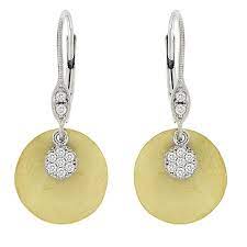 Meira T White And Yellow Gold Earrings With Pave Charms 1e5291 Nagi