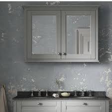 The dark gray cabinetry, light gray walls, and white subway. Mirror Bathroom Cabinet 1050mm Storm Grey Old London Furniture U Lon217
