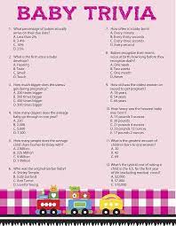 Baby Trivia Baby Shower Games Pink Train Theme Shower Games Coed Baby Shower Game Girl Baby Shower D866 Boy Baby Shower Games Coed Baby Shower Baby Facts