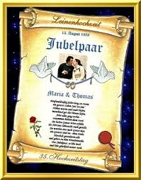 Während für einige dieses datum auf der mentalen so können beispielsweise kinder ihre eltern am hochzeitstag überraschen. 35 Hochzeitstag Urkunde Fur Das Jubelpaar Zur Leinenhochzeit