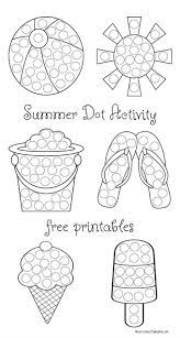 Summer Dot Activity Free Printables Business For Kids Preschool Crafts Do A Dot