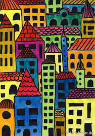 Mega City Im Mittelalter Kunst Grundschule Kunststunden Burgersteig Kreidekunst