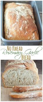 No Knead Rosemary Garlic Bread Recipe Bread Recipes Homemade Rosemary Garlic Bread Easy Bread