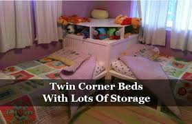 If you build one of your children an awesome raised platform bed with stairs and drawers underneath, do you just check out how they built a platform bed with cubby space using repurposed plywood and very simple techniques. Twin Corner Beds With Lots Of Storage