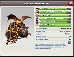 The lava hound is unlocked from the p.e.k.k.a's playhouse (arena 4). Misc Til That A Lava Hound Does Death Damage Clashofclans