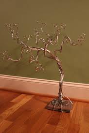 Silver Color Jewelry Tree Stand Necklace Organizer Bracelet Etsy In 2020 Jewelry Tree Stand Jewelry Tree Necklace Organizer