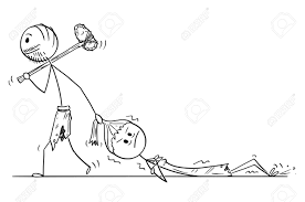 In fact no cavemen ever existed so dragging is a moot point. Cartoon Stick Drawing Conceptual Illustration Of Prehistoric Royalty Free Cliparts Vectors And Stock Illustration Image 112092517